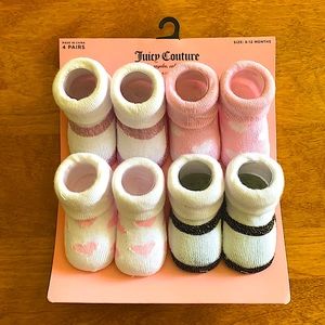 JUICY COUTURE 6-12m BABY GIRL SOCKS